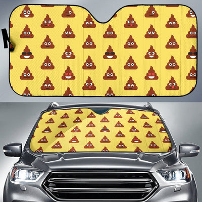 Emoji Poop Print Pattern Car Sun Shade For Windshield