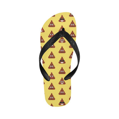 Emoji Poop Print Pattern Flip Flops-JTAMIGO.COM