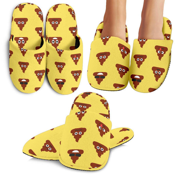 Emoji Poop Print Pattern House Slippers - JTAMIGO