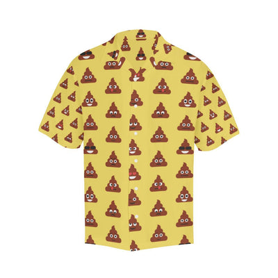 Emoji Poop Print Pattern Men Aloha Hawaiian Shirt