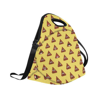 Emoji Poop Print Pattern Neoprene Lunch Bag (Model 1669)(Large)-JTAMIGO.COM