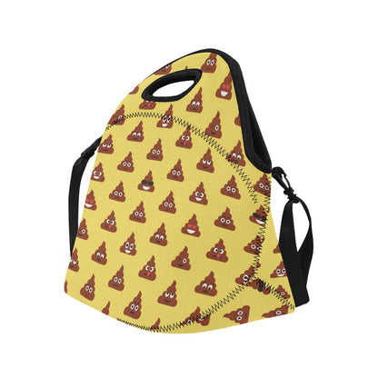 Emoji Poop Print Pattern Neoprene Lunch Bag (Model 1669)(Large)-JTAMIGO.COM