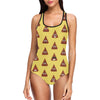 Emoji Poop Print Pattern One Piece Swimsuit-JTAMIGO.COM