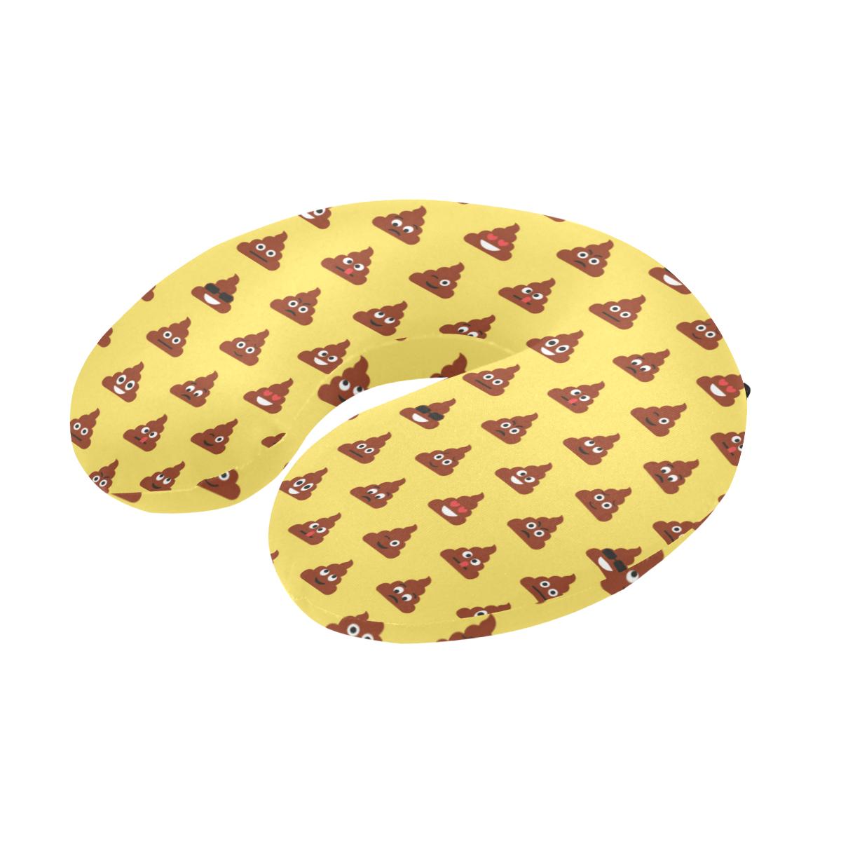 Emoji Poop Print Pattern U-Shaped Travel Neck Pillow-JTAMIGO.COM