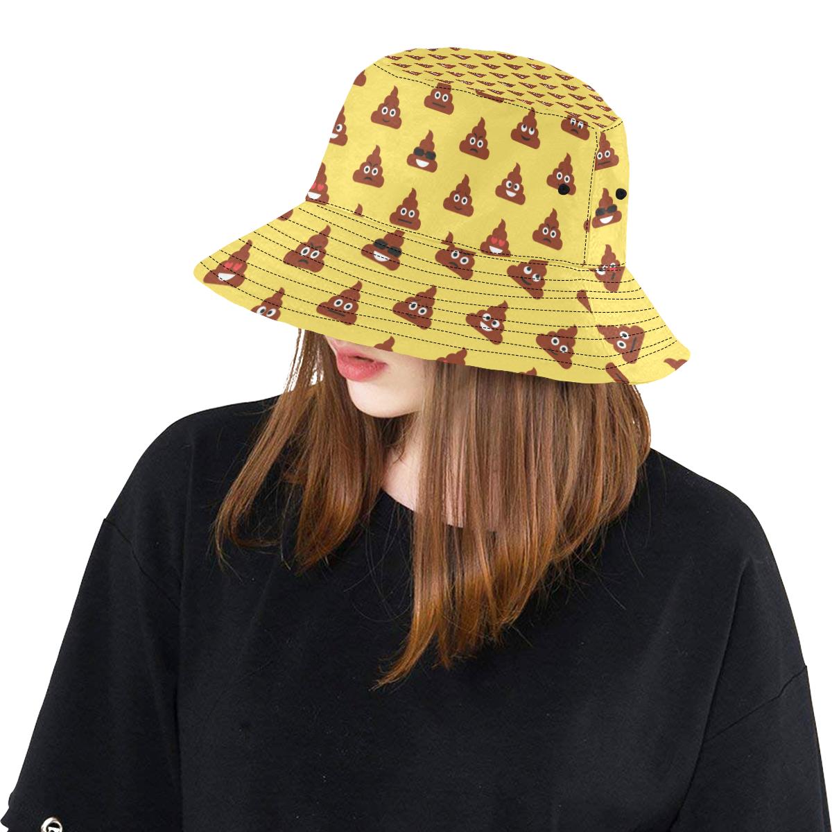 Emoji Poop Print Pattern Unisex Bucket Hat
