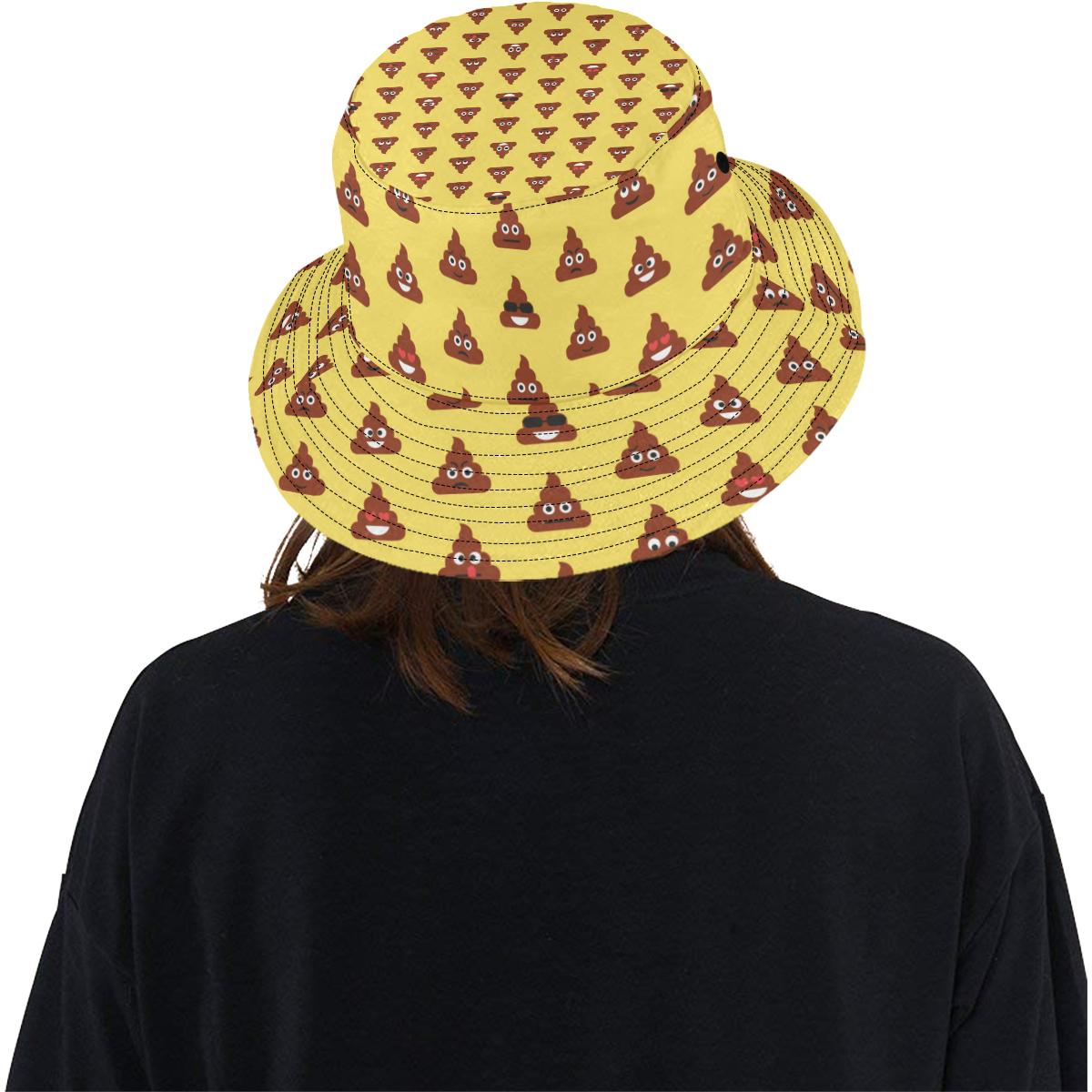 Emoji Poop Print Pattern Unisex Bucket Hat