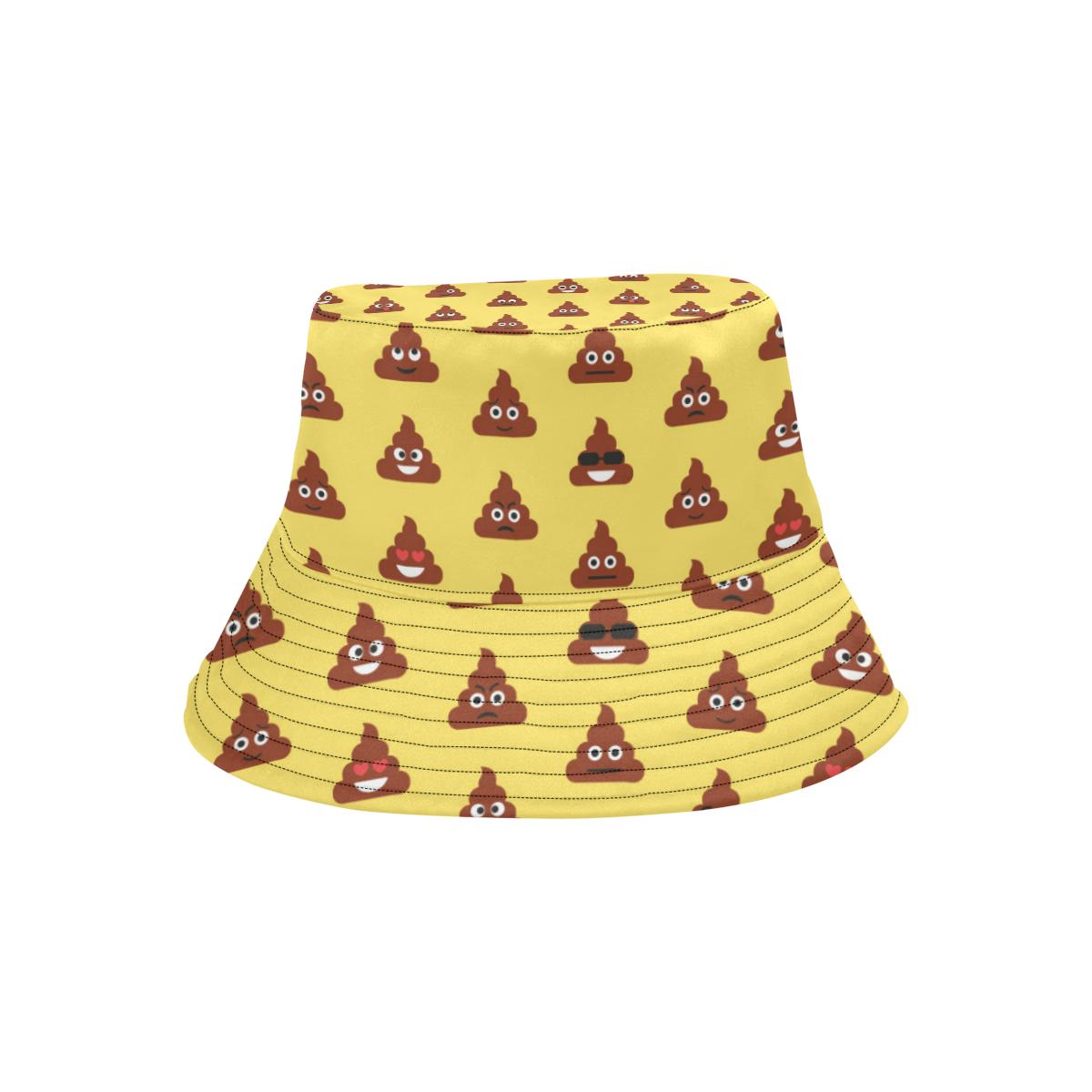 Emoji Poop Print Pattern Unisex Bucket Hat