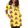 Emoji Poop Print Pattern Women Hoodie Dress