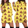 Emoji Poop Print Pattern Women Hoodie Dress