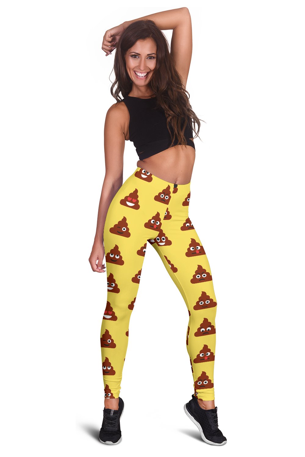 Emoji Poop Print Pattern Women Leggings