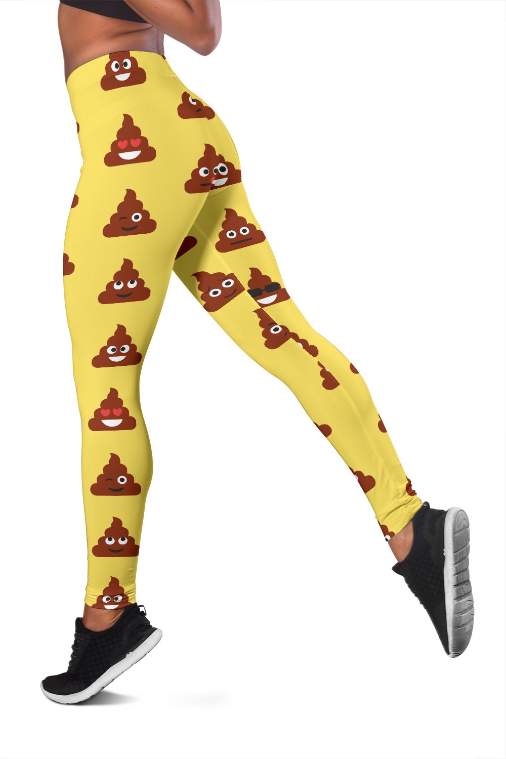 Emoji Poop Print Pattern Women Leggings