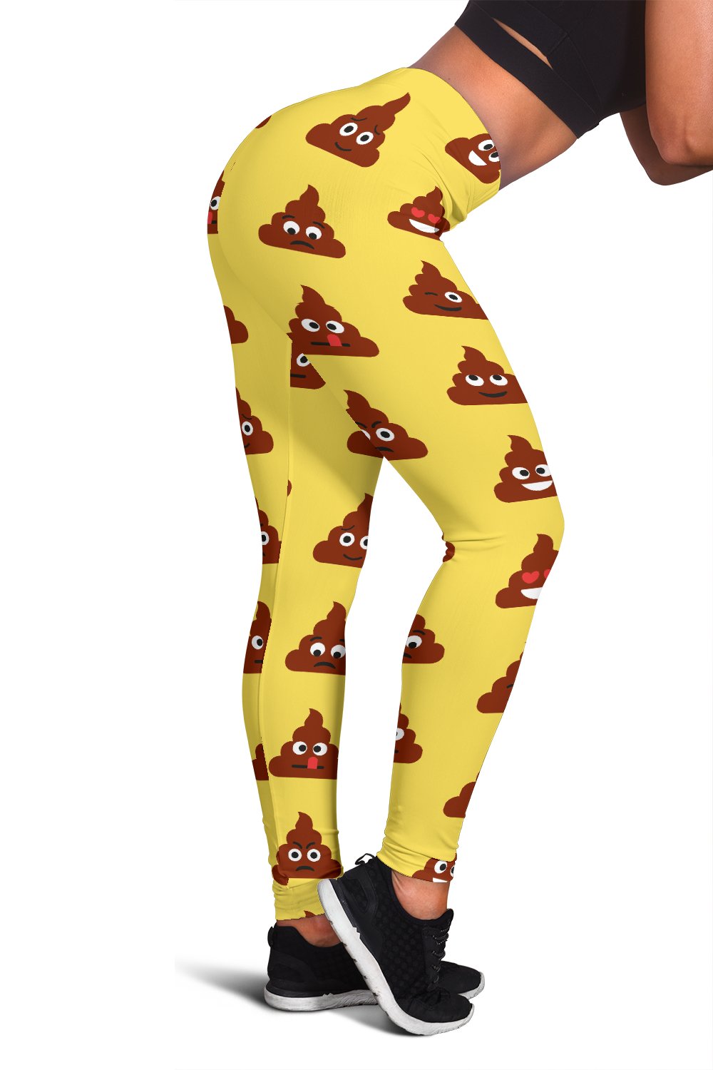Emoji Poop Print Pattern Women Leggings
