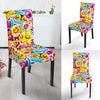 Emoji Sticker Print Pattern Dinning Chair Slipper-JTAMIGO.COM