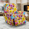 Emoji Sticker Print Pattern Recliner Slipcover-JTAMIGO.COM