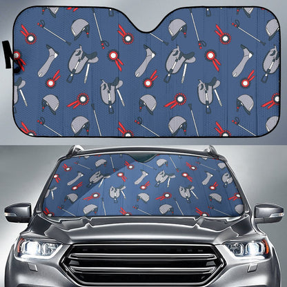 Equestrian Equipment Background Car Sun Shade For Windshield