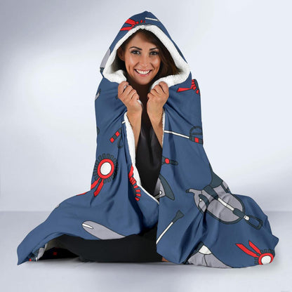 Equestrian Equipment Background Hooded Blanket-JTAMIGO.COM