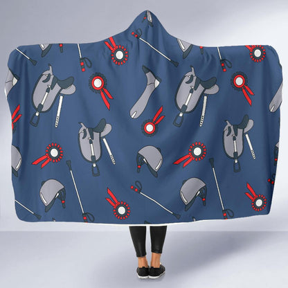 Equestrian Equipment Background Hooded Blanket-JTAMIGO.COM