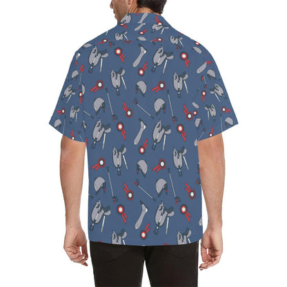 Equestrian Equipment Background Men Aloha Hawaiian Shirt