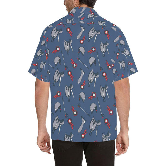 Equestrian Equipment Background Men Aloha Hawaiian Shirt