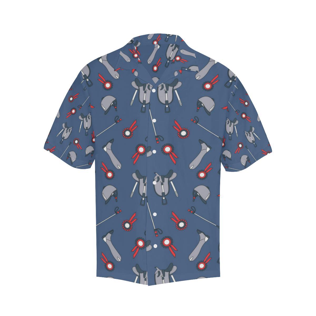 Equestrian Equipment Background Men Aloha Hawaiian Shirt