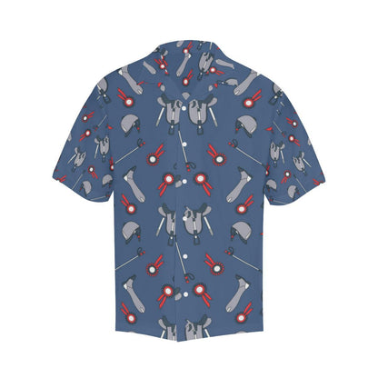 Equestrian Equipment Background Men Aloha Hawaiian Shirt