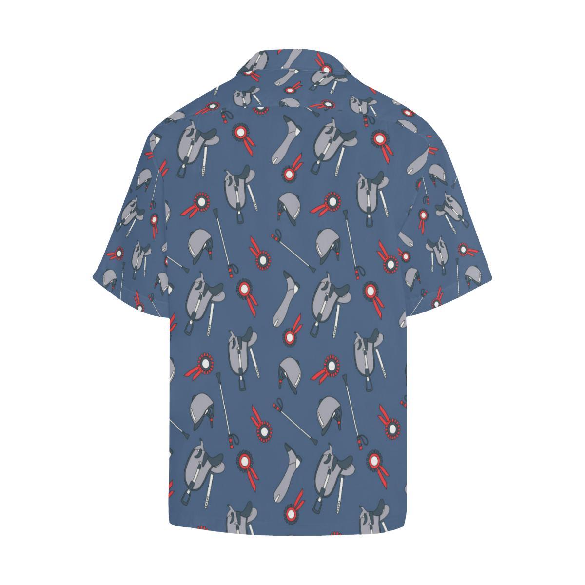 Equestrian Equipment Background Men Aloha Hawaiian Shirt