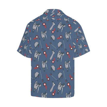 Equestrian Equipment Background Men Aloha Hawaiian Shirt