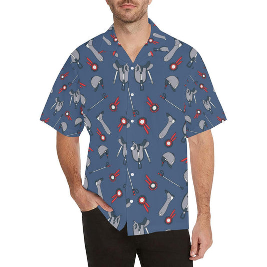 Equestrian Equipment Background Men Aloha Hawaiian Shirt