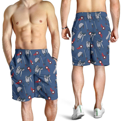 Equestrian Equipment Background Mens Shorts-JTAMIGO.COM