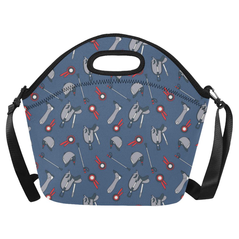 Equestrian Equipment Background Neoprene Lunch Bag (Model 1669)(Large)-JTAMIGO.COM