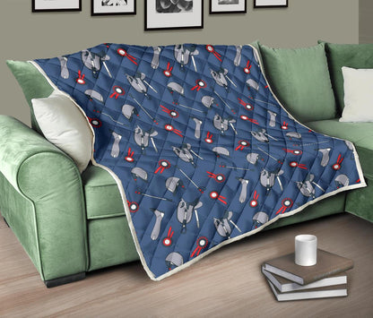 Equestrian Equipment Background Premium Quilt-JTAMIGO.COM