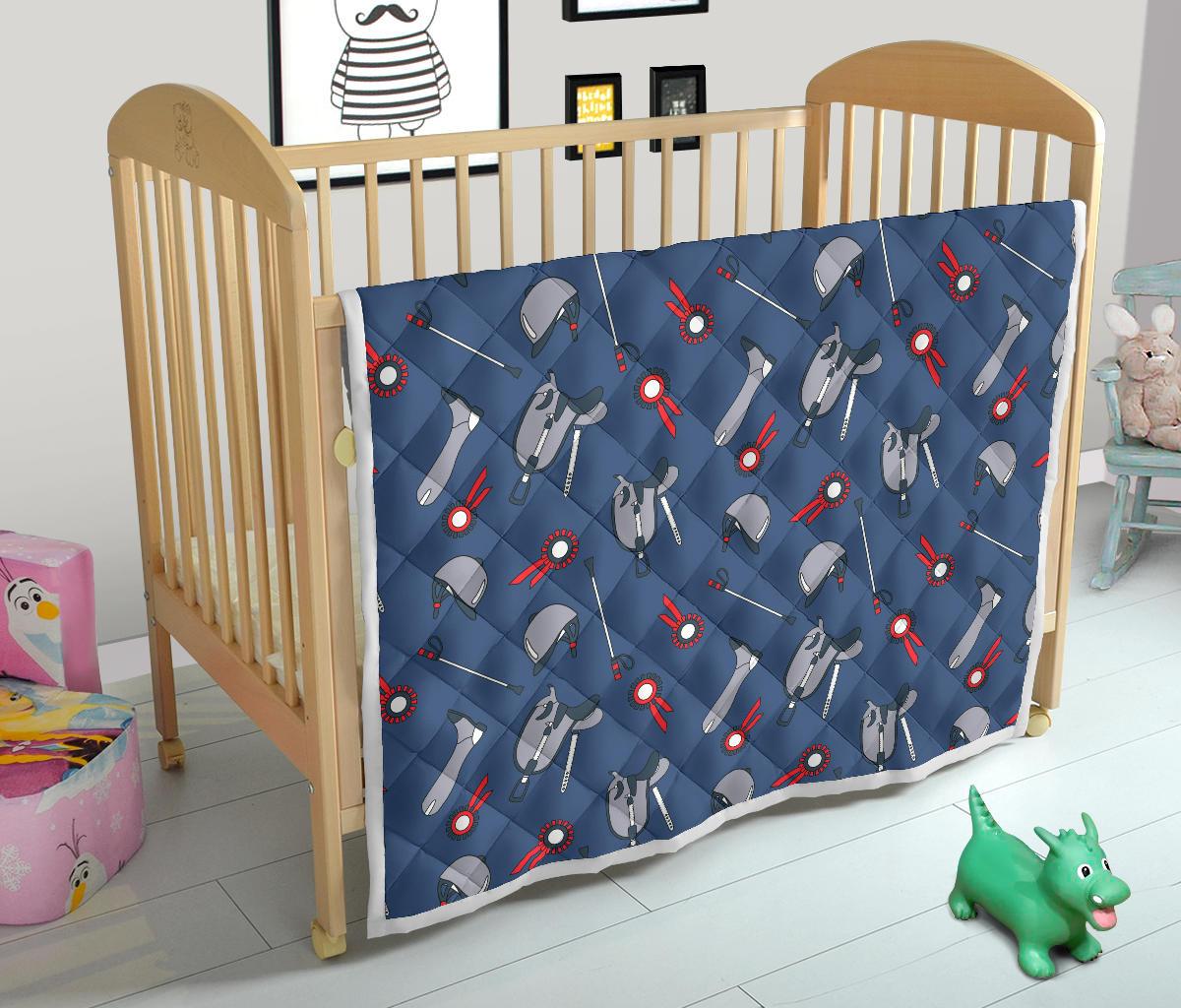 Equestrian Equipment Background Premium Quilt-JTAMIGO.COM