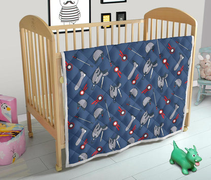 Equestrian Equipment Background Premium Quilt-JTAMIGO.COM