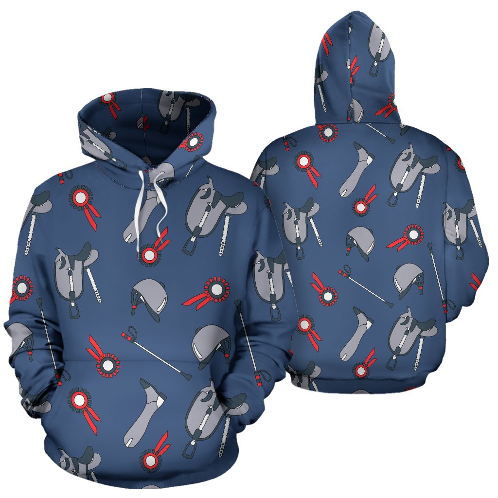 Equestrian Equipment Background Pullover Hoodie
