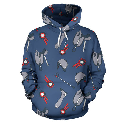 Equestrian Equipment Background Pullover Hoodie
