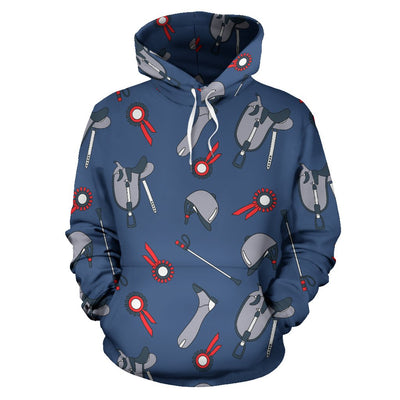 Equestrian Equipment Background Pullover Hoodie