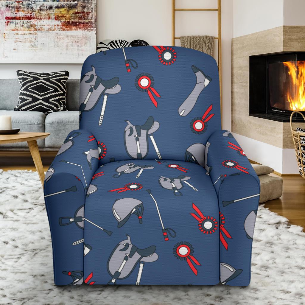 Equestrian Equipment Background Single Sofa Slipcover -JTAMIGO.COM