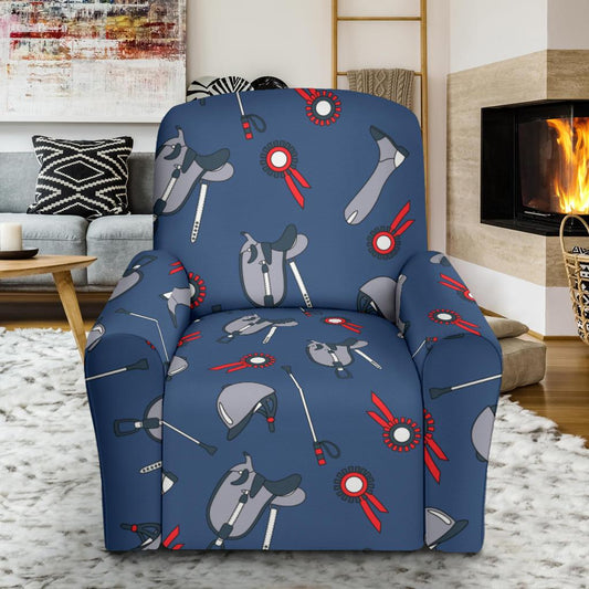 Equestrian Equipment Background Single Sofa Slipcover -JTAMIGO.COM