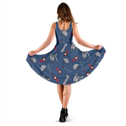Equestrian Equipment Background Sleeveless Dress