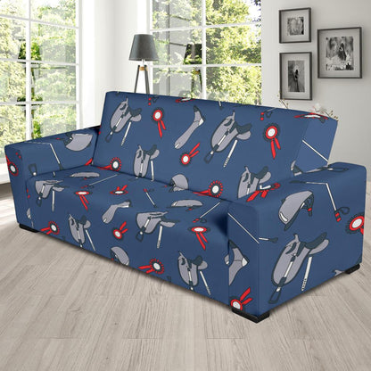 Equestrian Equipment Background Sofa Slipcover-JTAMIGO.COM