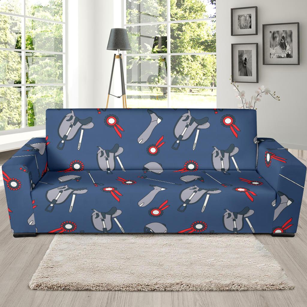 Equestrian Equipment Background Sofa Slipcover-JTAMIGO.COM
