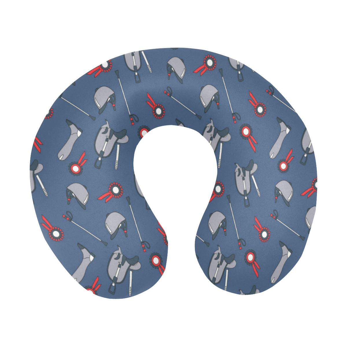 Equestrian Equipment Background U-Shaped Travel Neck Pillow-JTAMIGO.COM