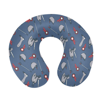 Equestrian Equipment Background U-Shaped Travel Neck Pillow-JTAMIGO.COM