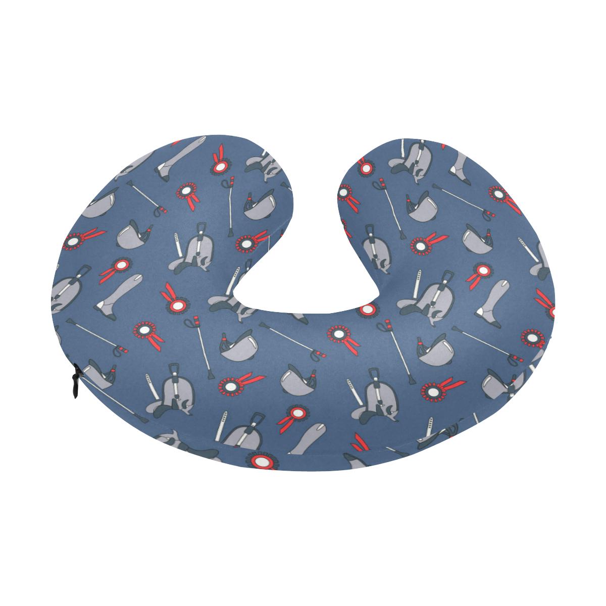 Equestrian Equipment Background U-Shaped Travel Neck Pillow-JTAMIGO.COM