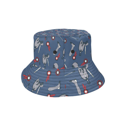 Equestrian Equipment Background Unisex Bucket Hat