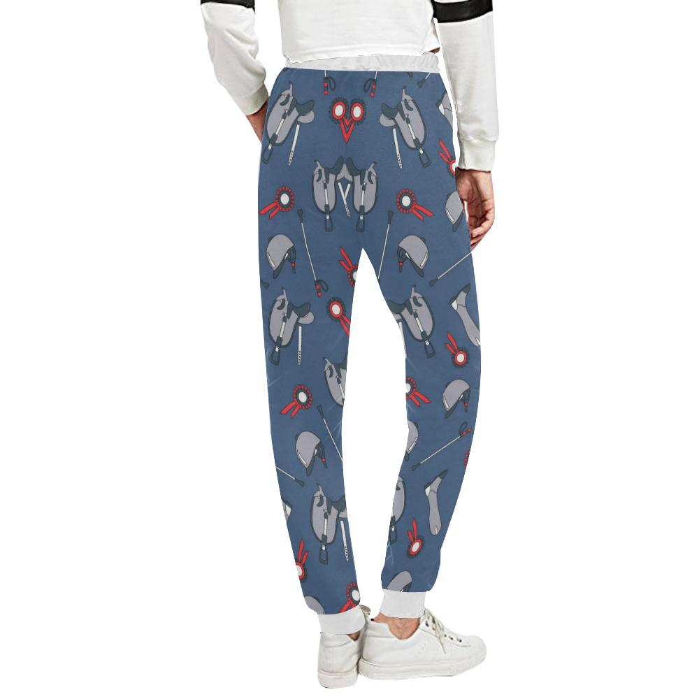 Equestrian Equipment Background Unisex Casual Sweatpants (Model L11)-JTAMIGO.COM
