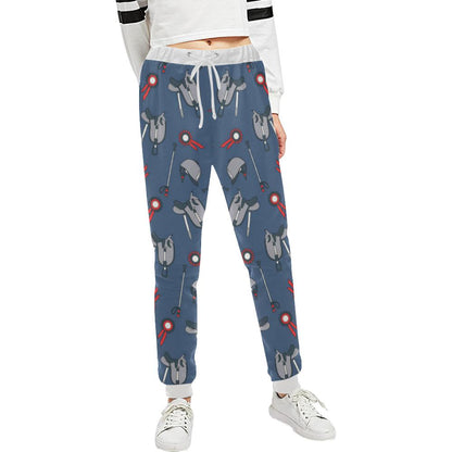 Equestrian Equipment Background Unisex Casual Sweatpants (Model L11)-JTAMIGO.COM