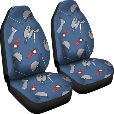 Equestrian Equipment Background Universal Fit Car Seat Covers
