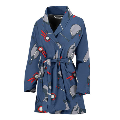 Equestrian Equipment Background Women Bath Robe-JTAMIGO.COM