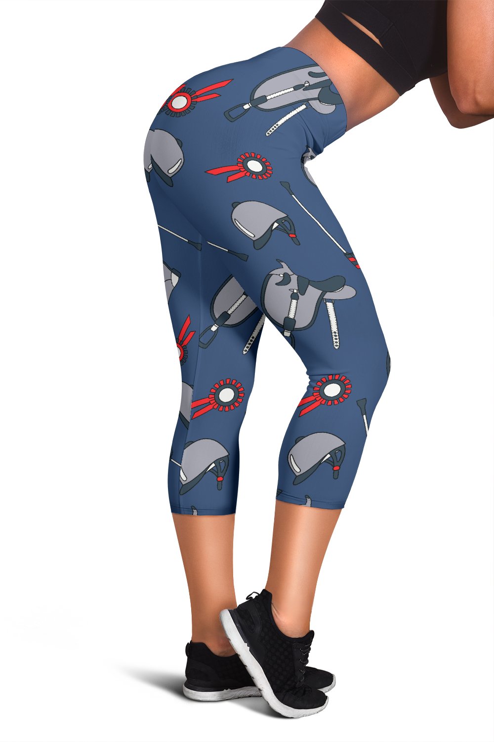 Equestrian Equipment Background Women Capris